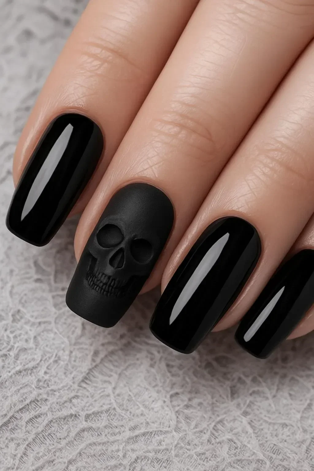 A collection of spooky and stylish Halloween nail ideas with creative designs.
