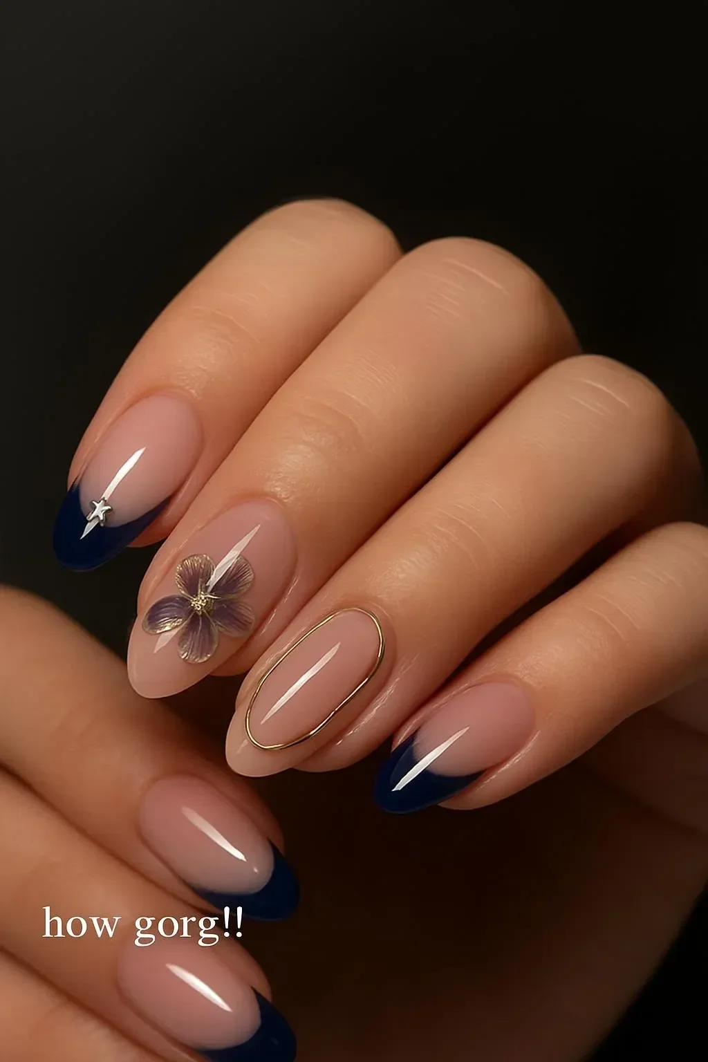 Beautiful blue nails showcasing trendy manicure designs and shades