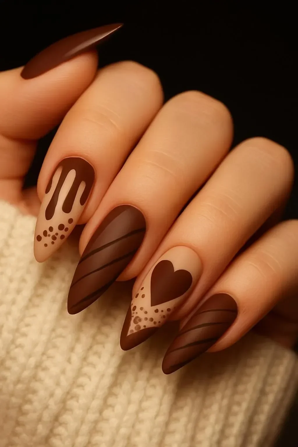 Elegant winter gel nails designs for short and almond shapes, 2025-2026 trends.