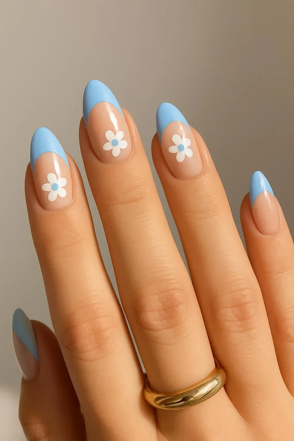Beautiful floral French nails showcasing various designs and colors.