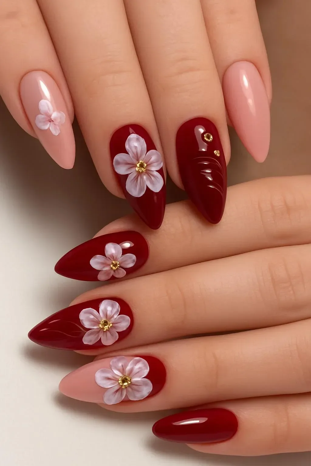 Gorgeous red fall nail designs showcasing seasonal styles and trends.