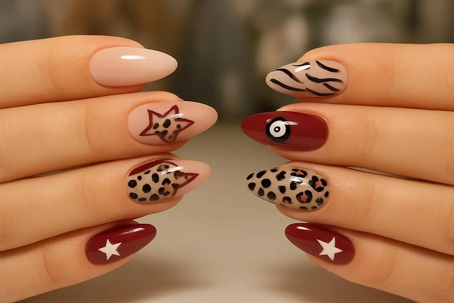 Trendy unisex nail designs available on Depop