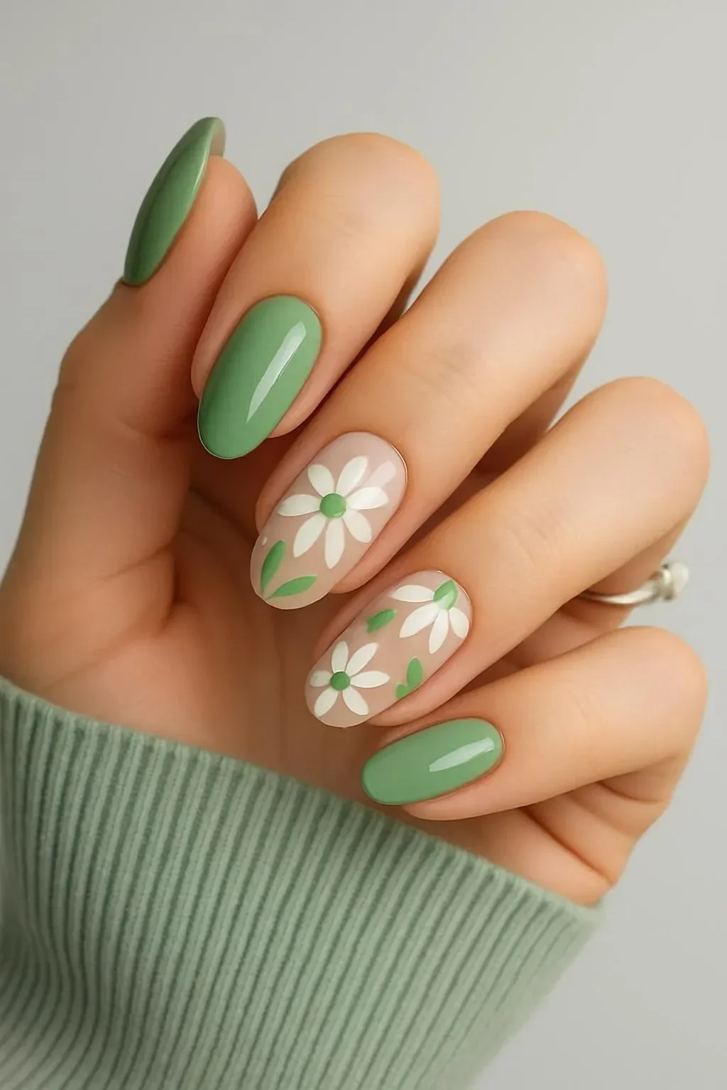 Stylish spring nail colors including chrome and solid shades for 2026.