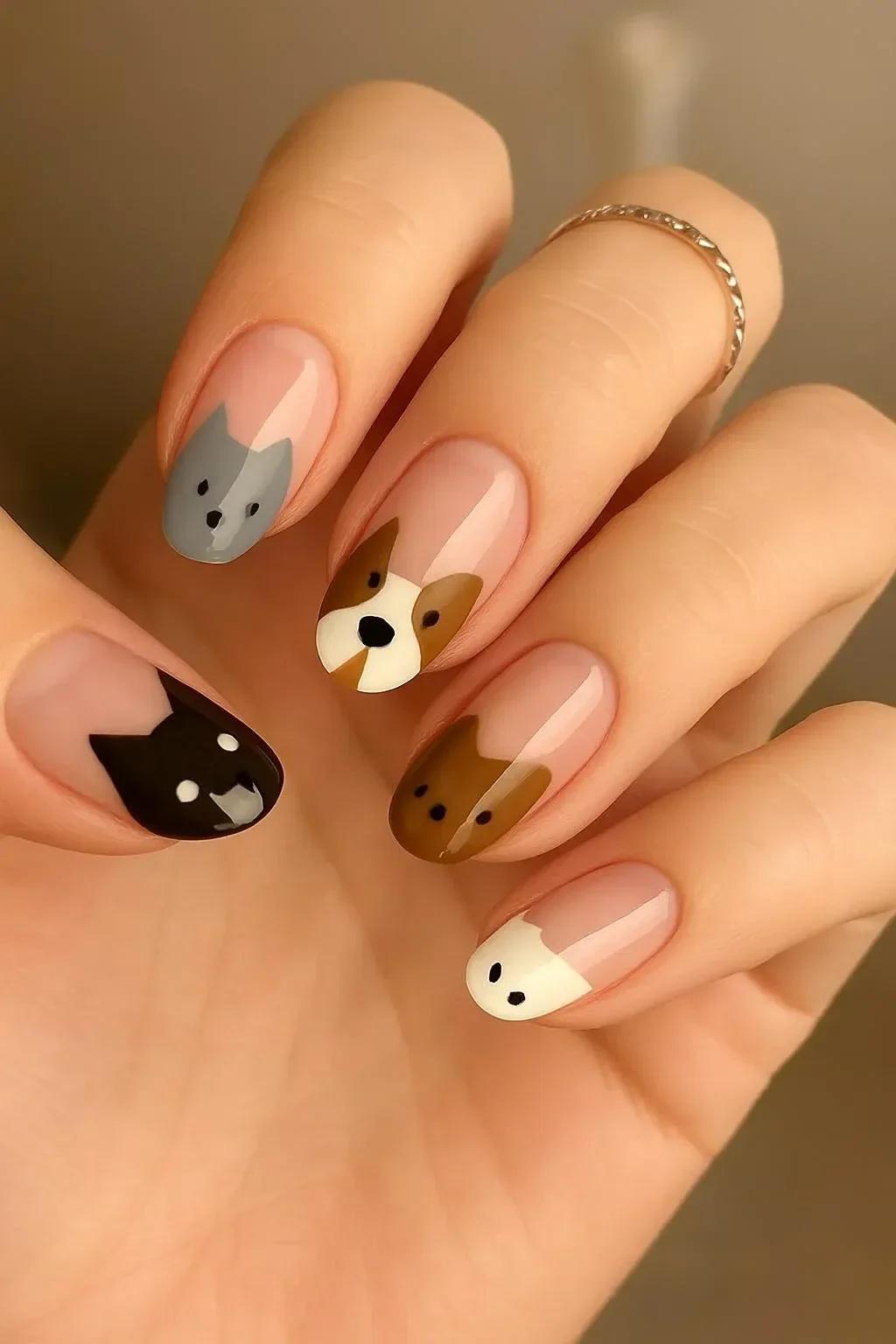 Stylish gel nails design showcased by Ana Beatriz Prates