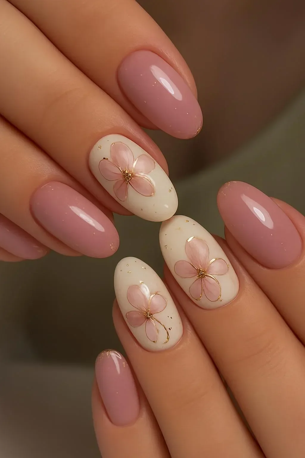 Elegant pink cat eye nails showcasing the 2025 nail trend.