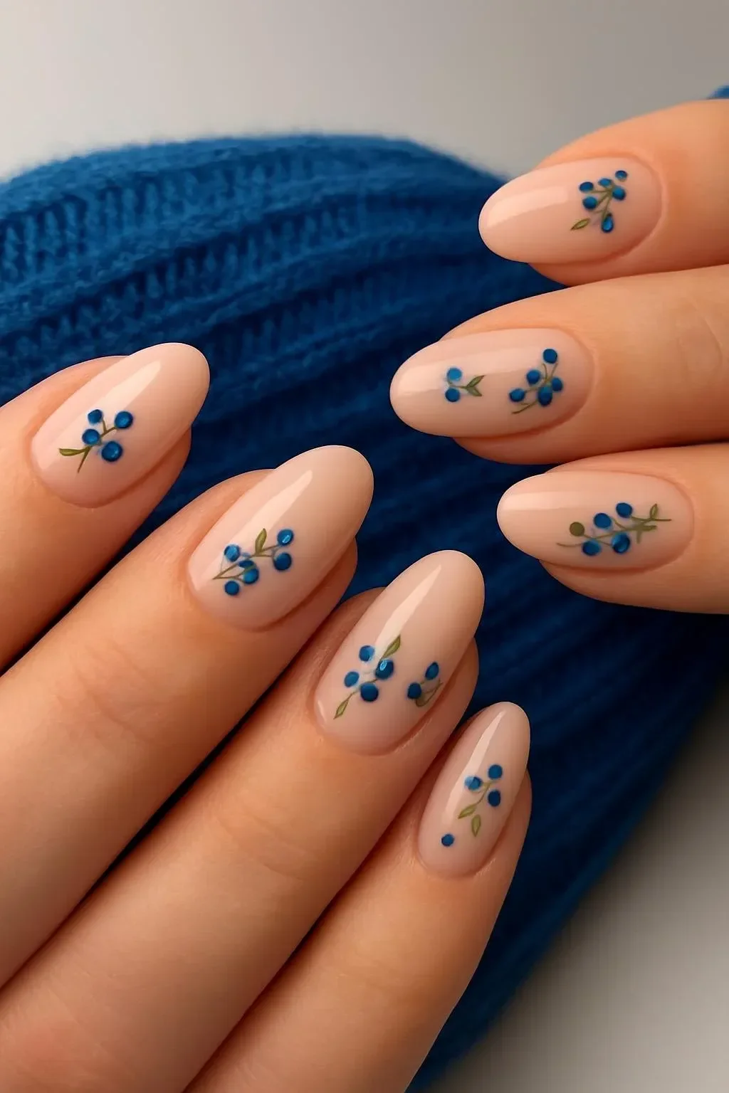 collection of blueberry-inspired nail designs for 2025