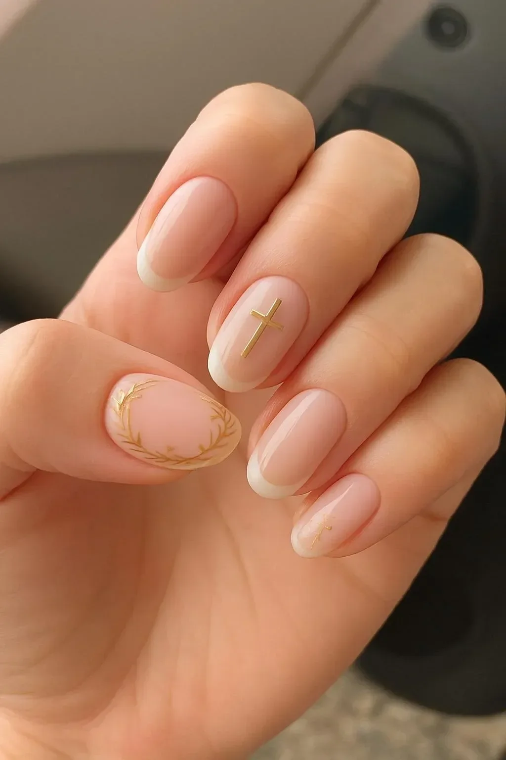 Elegant Christian Easter nail designs for Resurrection Sunday celebration.
