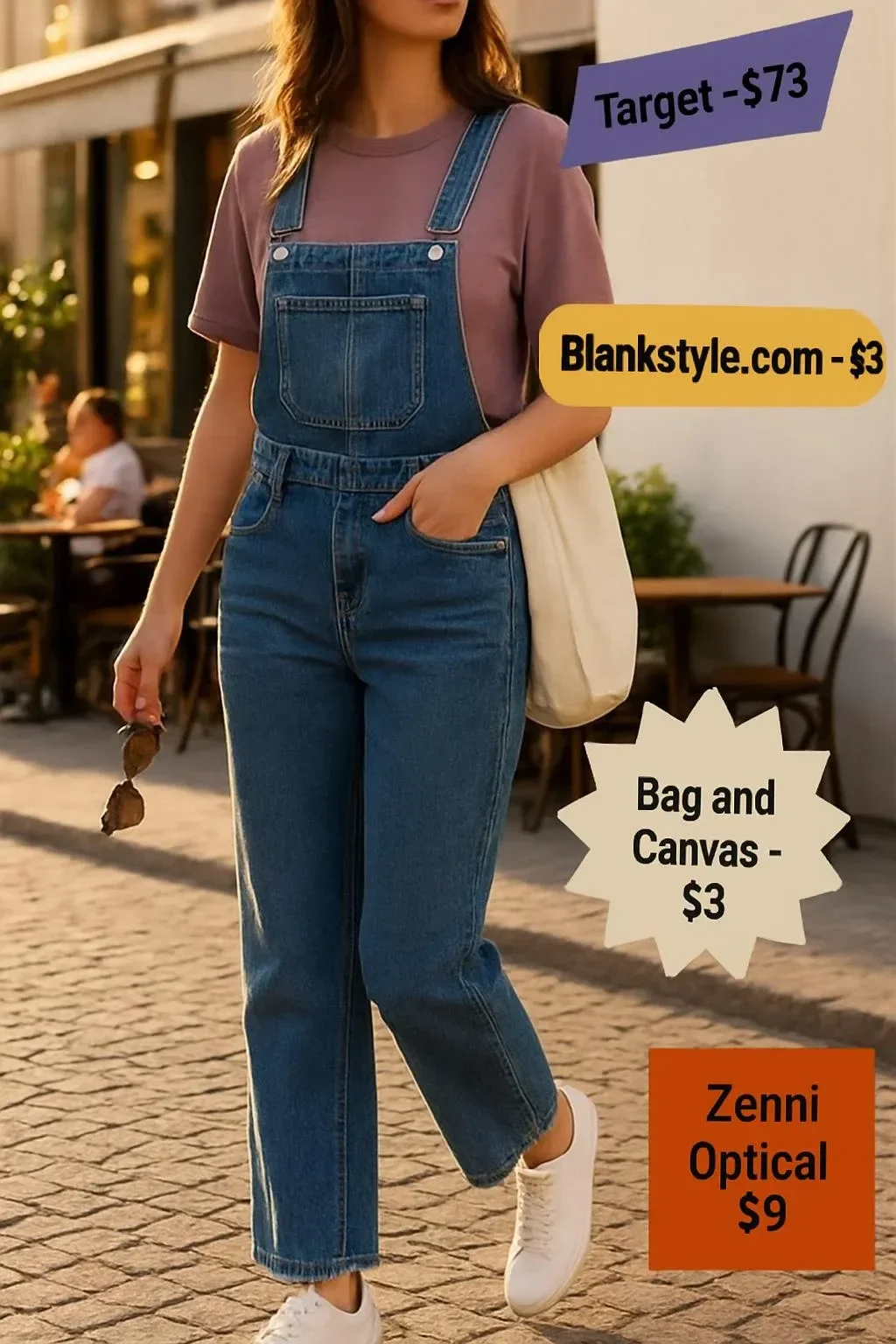 Loose fit denim overalls outfit for women, perfect for summer casual style