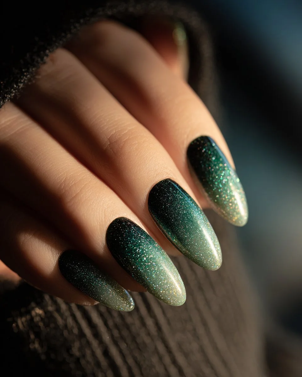 Emerald Aura Coffin Nails for St. Patrick's Day 2026