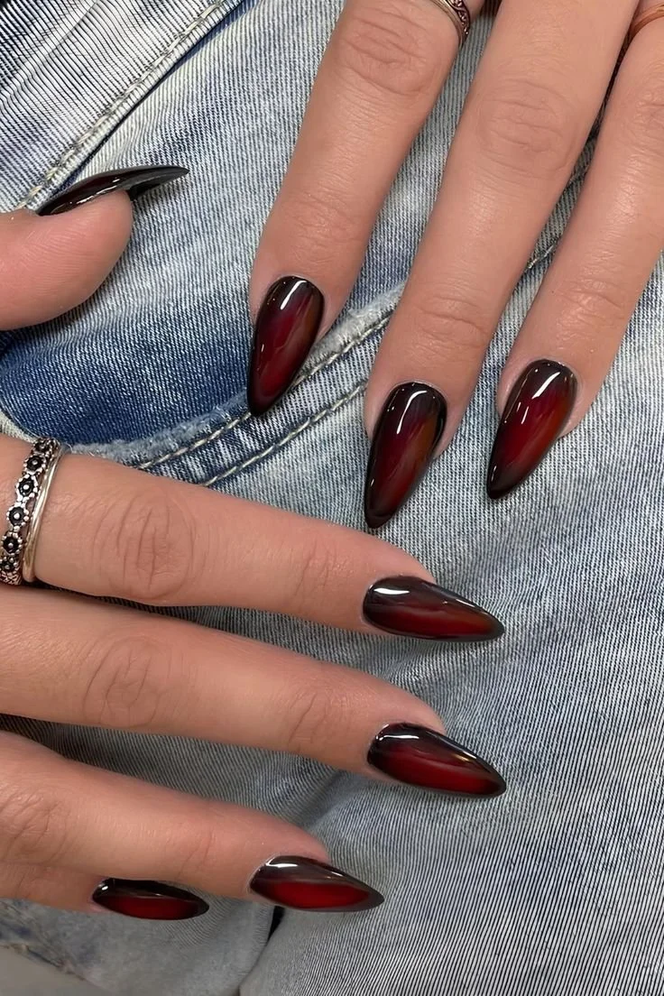 Trendy cherry red nail designs for stylish manicures in 2025