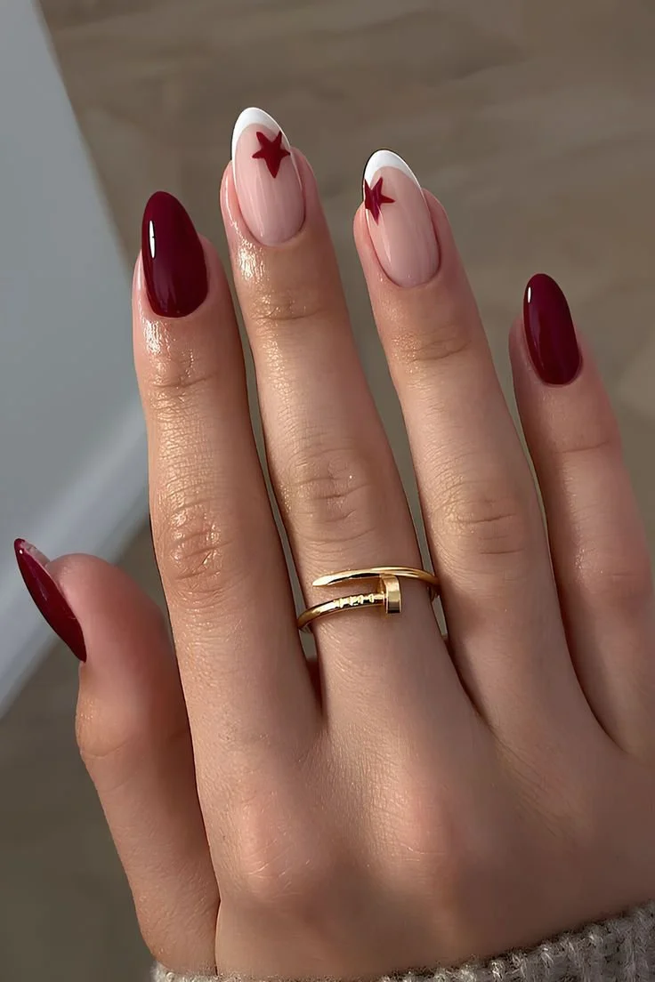 Elegant maroon nail looks for fall showcasing various trendy designs.